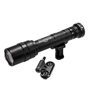 surefire 6-volt ultra-high output led scout light pro with z68 tailcap black side angle with m lock mount