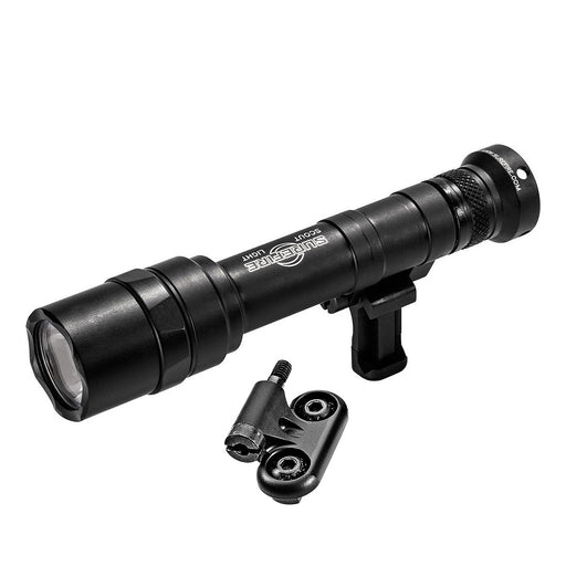 surefire 6-volt ultra-high output led scout light pro with z68 tailcap black side angle with m lock mount