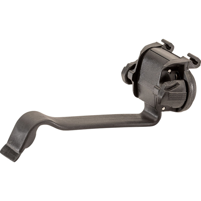 A detailed rear-left isometric view of the switch assembly, highlighting the reinforced cable connection that makes the surefire dg switch glock configuration essential for durability in the field