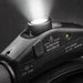 surefire maximus rechargeable variable output led headlamp black switched on pointed upwards