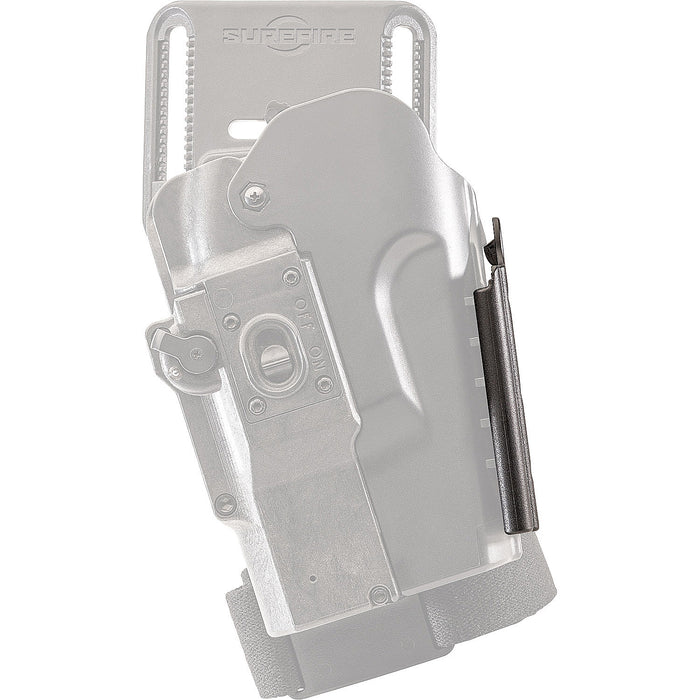 surefire v98 masterfire pro pals rail black right side view mounted to holster