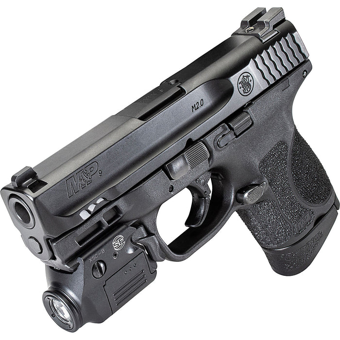 surefire xsc weaponlight micro compact led handgun weaponlight black mounted to xsc b handgun