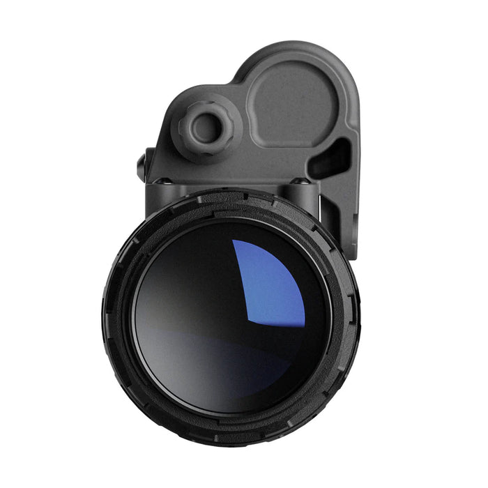 This rear view of the Talon night vision monocular shows the high-clarity eyepiece and the rear of the carbon fiber housing, designed to deliver a crisp image while remaining incredibly lightweight for the operator.