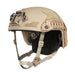 Ops-Core FAST SF Gen 2 Helmet in Tan 499, facing left and showcasing its Power Ar & MBS Shroud.