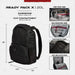 An informative technical infographic detailing the specific measurements and dimensions of the Vertx Ready Pack X, including the 20-liter capacity , its 2.85 lbs total weight , and the internal 16.5-inch height of the dedicated CCW compartment.