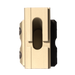 A top-down, bird's-eye view of the flat dark earth Dynamic Optronic Technologies Delta ACRO Mount, detailing the specific optic mounting footprint and the overall width of its clamping base.