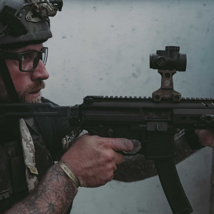 trijicon black gbrs group lerna mount kit mounted on rifle