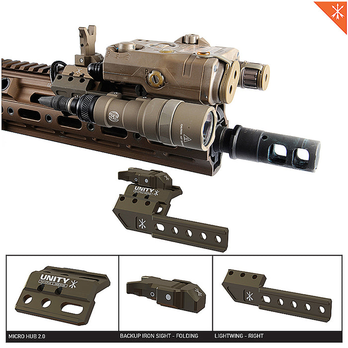 Unity Tactical FUSION Backup Iron Sight – Folding | Weapon Accessory