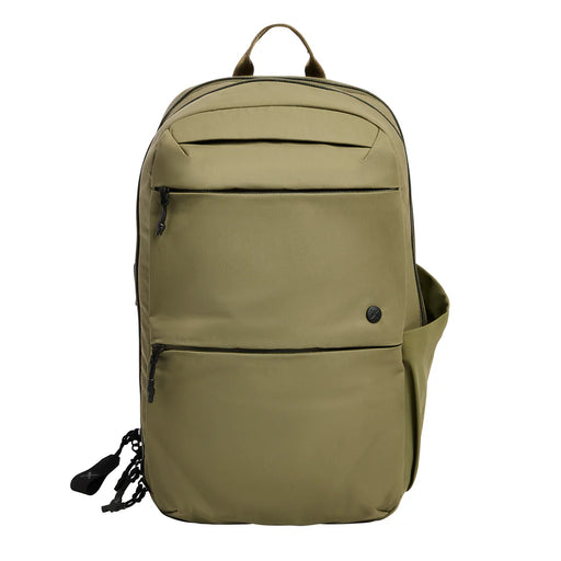 A frontal shot of the Vertx Any Day 20L EDC Backpack in Ranger Green, showing its professional urban appearance with two spacious front pockets and a lightweight, durable exterior perfect for daily carry.
