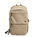 A frontal view of the Outpost Tan Vertx Any Day Backpack, showing its professional, low-profile design with two large external zipper pockets and a durable water-resistant finish.