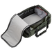 A side-top view of the black Vertx RLT 80L shows the main compartment fully opened to reveal its massive 80-liter storage space, lined with high-visibility loop panels that allow for complete Tactigami organization and easy gear identification.