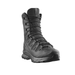The rear view of these professional winter boots displays the high-cut protective ankle support and the specialized pull tab, emphasizing the reinforced stitching used throughout the Salomon Quest CW Forces WP EN design.