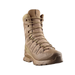This side profile of the coyote brown winter shoes highlights the high-cut ankle support, durable PU-coated leather, and the integrated Adv.DRY waterproof membrane designed for extreme cold weather missions.