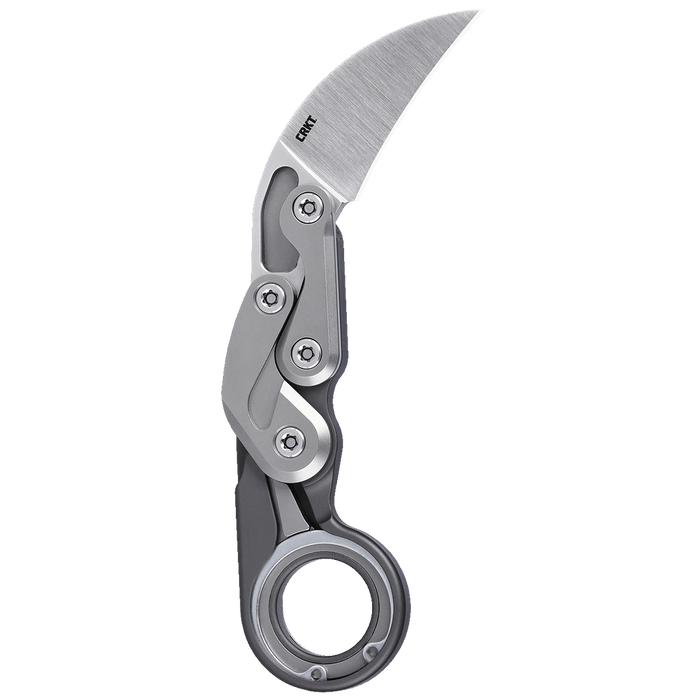 A Gray CRKT provoke karambit deployed