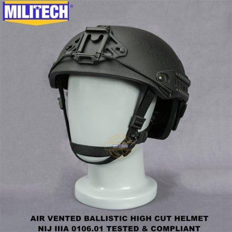 Black AirFrame Style Ballistic Helmet | NIJ Level IIIA - Atomic Defense