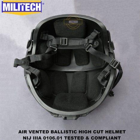 Black AirFrame Style Ballistic Helmet | NIJ Level IIIA - Atomic Defense