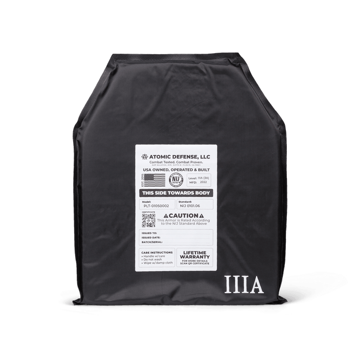Bulletproof Backpack Insert Level 3A 3 and 4 Options Atomic