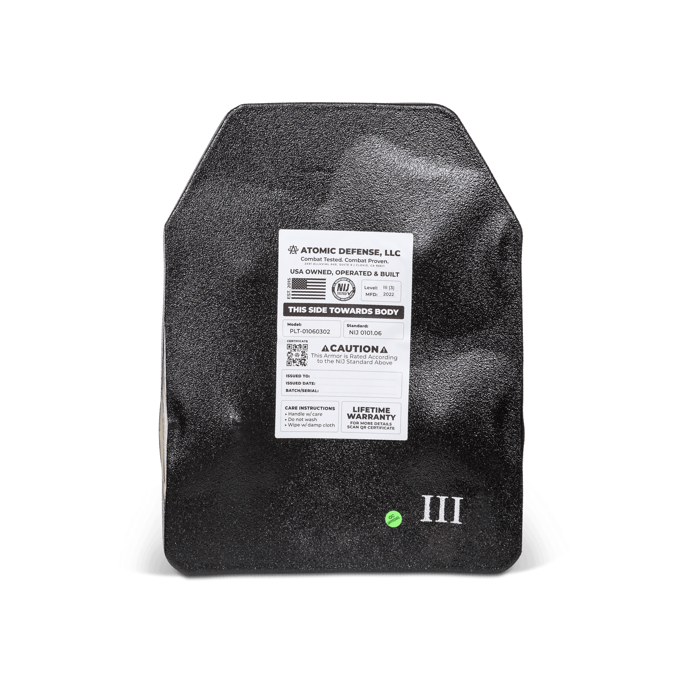 Bulletproof Backpack Insert Level 3A, 3 and 4 Options — Atomic Defense