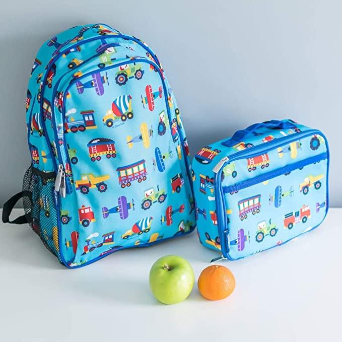 Wildkin 17-Inch Kids Backpack , Elementary Travel School (Sharks Blue)