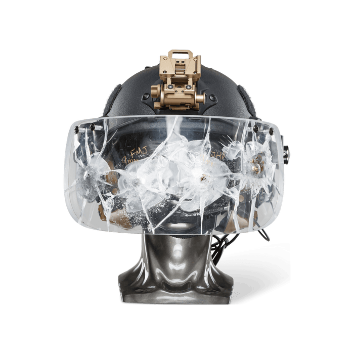 NIJ IIIA+ Face Shield Bulletproof Helmet Visor for PASGT, MICH, FAST, ACH Ballistic Helmets - Atomic Defense