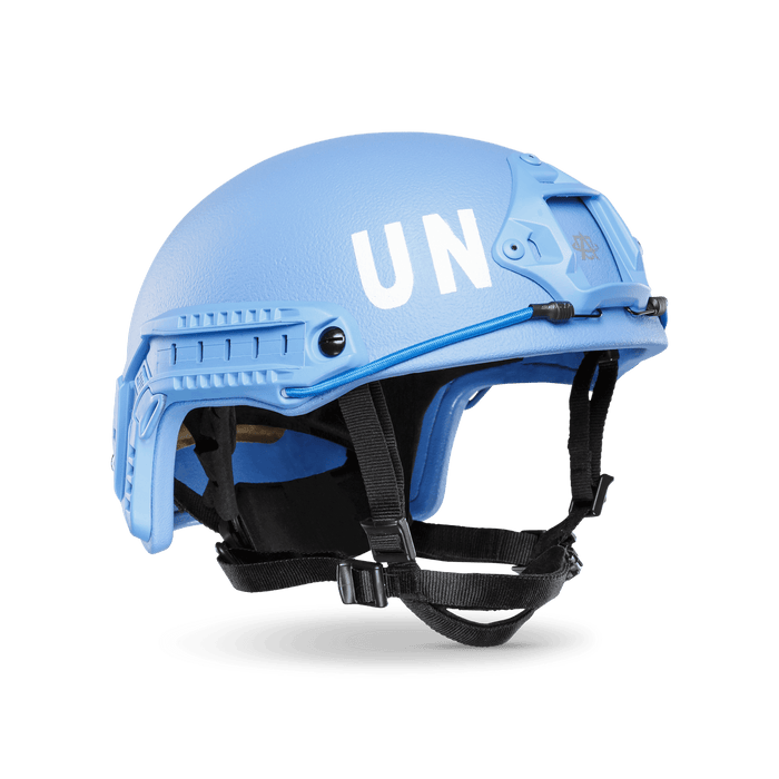 United Nations Ballistic Helmets | UN Contractor | NIJ Level IIIA+ | Dark or Light Blue - Atomic Defense