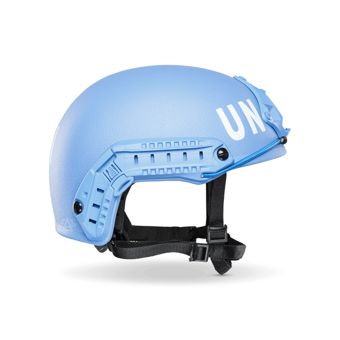 United Nations Ballistic Helmets | UN Contractor | NIJ Level IIIA+ | Dark or Light Blue - Atomic Defense