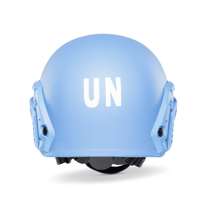 United Nations Ballistic Helmets | UN Contractor | NIJ Level IIIA+ | Dark or Light Blue - Atomic Defense