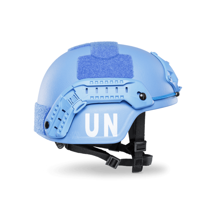 United Nations Ballistic Helmets | UN Contractor | NIJ Level IIIA+ | Dark or Light Blue - Atomic Defense