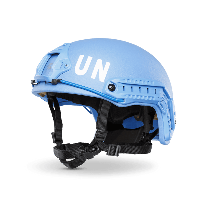 United Nations Ballistic Helmets | UN Contractor | NIJ Level IIIA+ | Dark or Light Blue - Atomic Defense