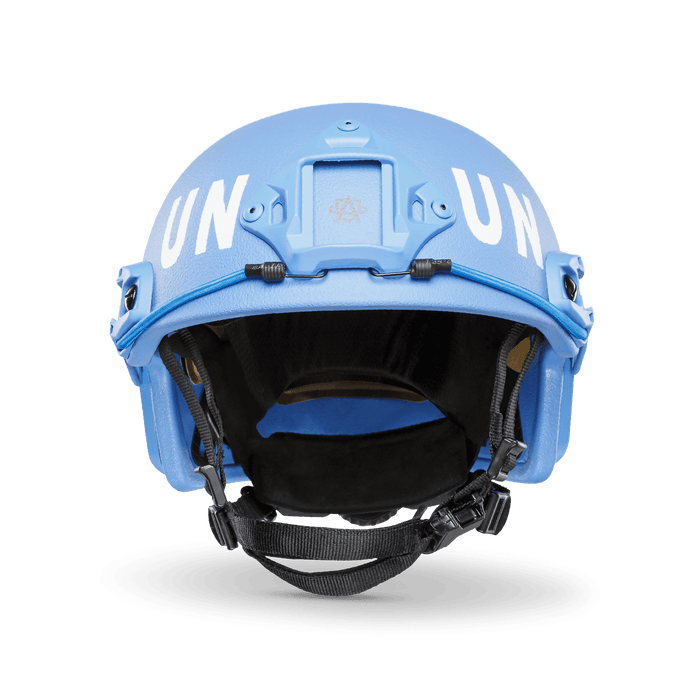 United Nations Ballistic Helmets | UN Contractor | NIJ Level IIIA+ | Dark or Light Blue - Atomic Defense